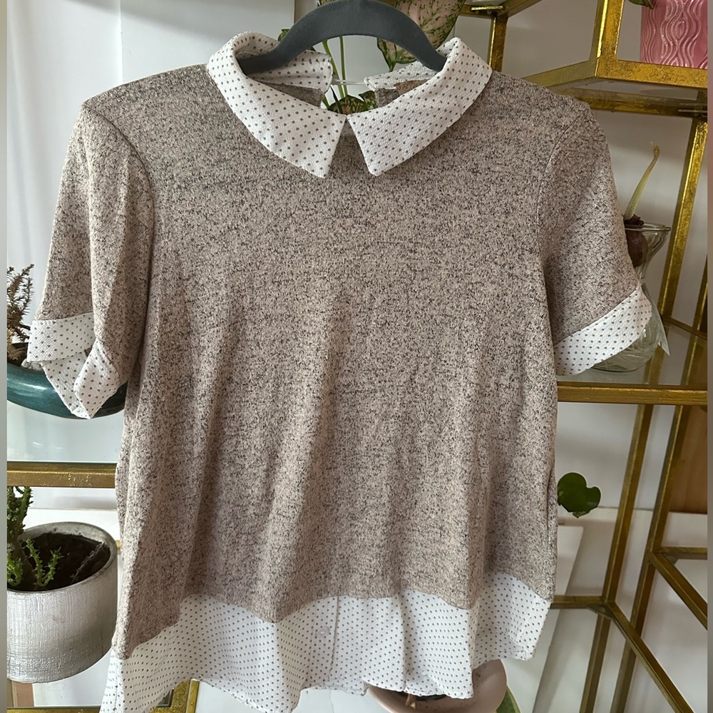 Claudine collar top